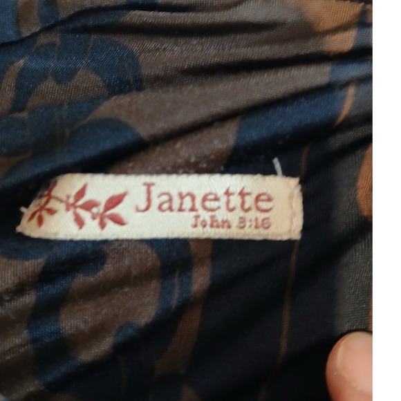 Janette Brown Black Abstract Chain Print Empire Waist Cami Top Size Medium Y2k - Picture 8 of 10